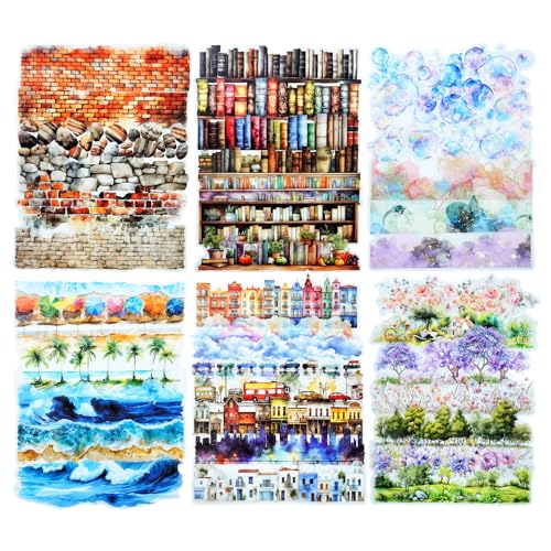 120 Pcs Scenery Stickers for Scrapbooking and Journaling - color: Gallery of Life