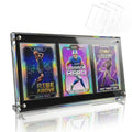 Acrylic Trading Card Display Frame with Inner Holder, for 35PT Card for Baseball, Football, Basketball Cards, UV Protection Desktop Display Frame for TCG, MTG, Comic Cards (Black, 3-Slot (1Pack)) - color: Black