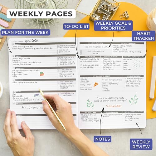 Clever Fox Planner PRO, Undated Weekly Planner, 8.5x11 Lavender - color: Lavender (Undated), size: A4 (8.5" x 11") Standard Version