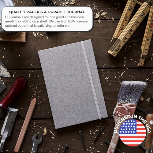 Portage Blank Hardcover Aesthetic Notebook Writing Journal – Bleed-Proof Paper Notepad for Journaling, High GSM, A5 Notebook, Cream Pages - Smoke, 6 x 8.5 Inches, 224 Pages - color: Smoke, size: Blank Pages