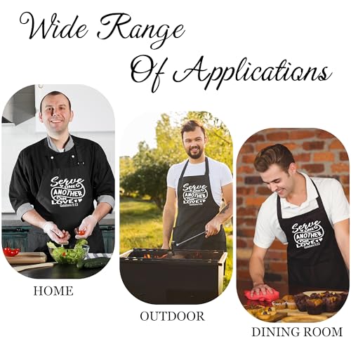 Funny Aprons for Men，Women - color: Serve One Another in Love