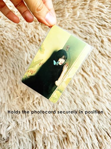 100 Pack Kpop Photocard Sleeves, 59x90mm, Unsealable - style: Unsealable