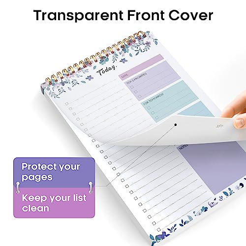 Taja To Do List Notepad, Undated Daily Planner for Work and Goal Setting - color: f-VioletBloom, size: 1 Pack