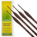 D'Artisan Shoppe Size 1 Detail Flat Miniature Paint Brushes 4pc Brush Set - style: 4 pc Flat Tip (Size 1)