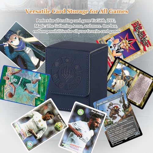 Arkeiliy MTG Deck Box 110+ Storage Sleeved Cards for Magic Commander - color: Blue