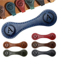 MOTEERLLU Personalized Magnetic Leather Bookmark,Initial,Blue-A - style: Blue-A