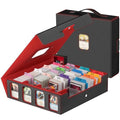 Gomyrod 4 Row 3200+ Trading Card Storage with Commander Display [US Patent] - color: Black/Red, size: 3200+