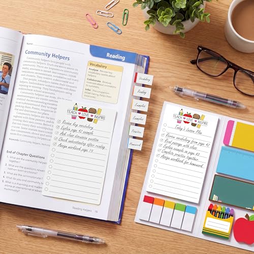 BEAWART Teacher Sticky Notes Set, Blackboard Classroom Appreciation Gift - color: Teacher Sticky Notes Blackboard