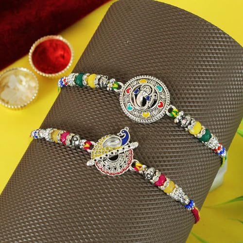 TIED RIBBONS Rakhi for Brother with Gift Set | Bhai Rakhi Set for Brother | Idol Figurine | Roli Tikka - Raksha bandhan Bracelet Rakhi Set of 2