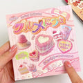 TIAMECH Pink Delicious Food Cuisine Gourmet Desserts Stickers Book - color: Pink Delicious Food