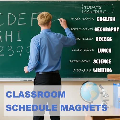 20 Pieces Classroom Schedule Magnets School Class Subject Magnets Teacher Subject Labels for Classroom Organization (Blackwhite) - color: Blackwhite