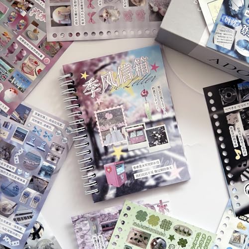 Japanese Stickers for Journaling Supplies,Scenery Japanese Sticker Book - color: Monsoon