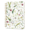 Lined Spiral Journal Notebook for Work A5, 160 Pages, Green Leaves - color: Leaves Green