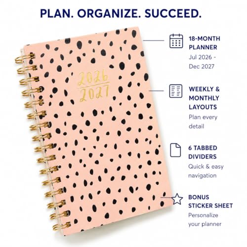 WORLD TRAVELER Academic Planner School Organizer Jul 2026-Dec 2027, 7"x9" - color: Animal Print