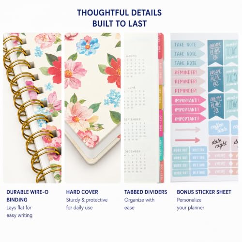 WORLD TRAVELER Academic Planner School Organizer Jul 2026-Dec 2027, 7"x9" - color: Bright Floral