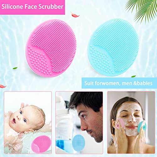6 PCS Silicone Face Scrubber Brush Set, 2pcs Lip Scrub Brushes and Face Cleansing Brush Silicone Exfoliator Tool and Facial Applicator for Women Men - style: style 2