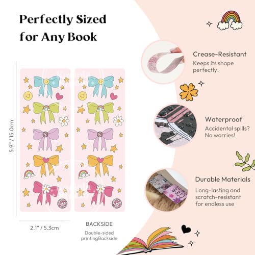 Kaciola Studio 10 PCS Colorful Bookmarks,Funny Bookmarks for Women,Double Sided Cute Romance Booklover Gifts,Book Lovers Gifts for Romance Reader Friends Girls - color: Colorful