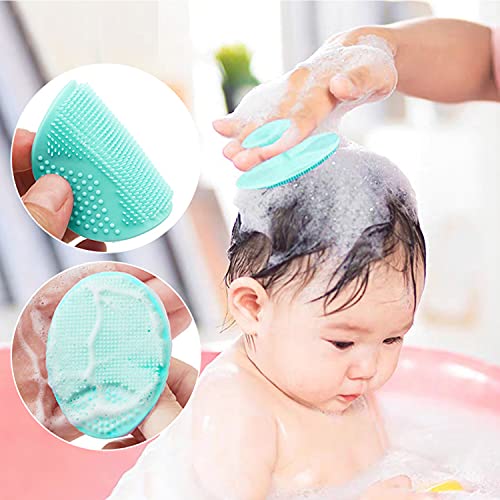 Silicone Facial Cleansing Brush - Face Scrubber & Exfoliator for Deep Cleaning, Blackhead & Acne Pore Care - color: Small - Blue&green&purple&rose