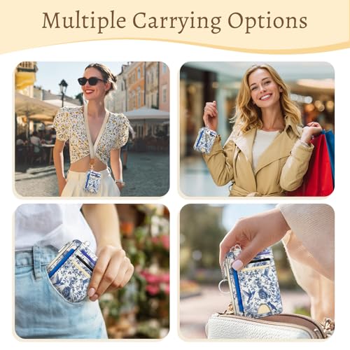 Kelvoris Credit Card Holder Small Wallet Women, Slim RFID, HummingBird - color: Bird