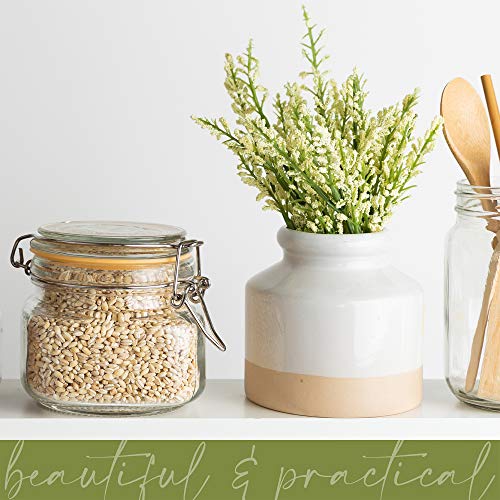 Glass Jar with Airtight Lid 16 oz - size: 16 oz
