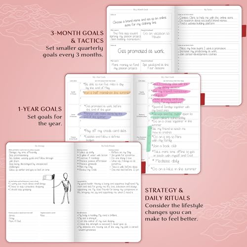 Legend Planner Undated, Weekly & Daily Goal Journal, A5 Red - color: Red (Undated), size: A5 (5.5'' x 8.3'')
