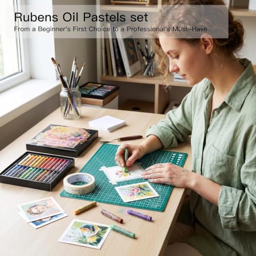 rubens 81 PCS Soft Oil Pastels Kit for Beginner Drawing - color: 48 Colors Set
