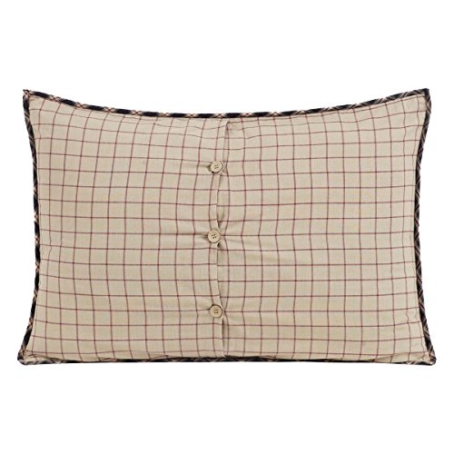 VHC Brands, Bingham Star, Cotton, 21x27, Standard Sham, Black - size: 27" x 21" (Pack of 1)