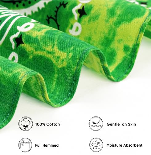 Bycc Bynn Large Soft Cotton Bandanas Pack for Men & Women 22 x 22 inches - color: Tie Dye 2