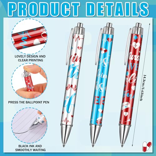Resurhang Gifts Bulk Spiral Notebook Ballpoint Pens, Nurse Day - style: Nurse Day