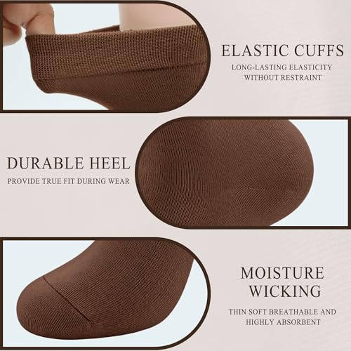 Women Thin Socks Rayon Bamboo Ankle Silky Quarter Anti Odor Casual Summer Socks 6 Pairs - color: Assorted8, size: 3-7