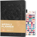 Legend Planner Undated, Weekly & Daily Goal Journal, A4 Black - color: Black (Undated), size: A4 (8.2'' x 11'')