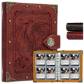 Trading Card Binder Fit 240 Cards Card Binder 4-Pocket Trading Card - color: 4-FlyingDragon-Red