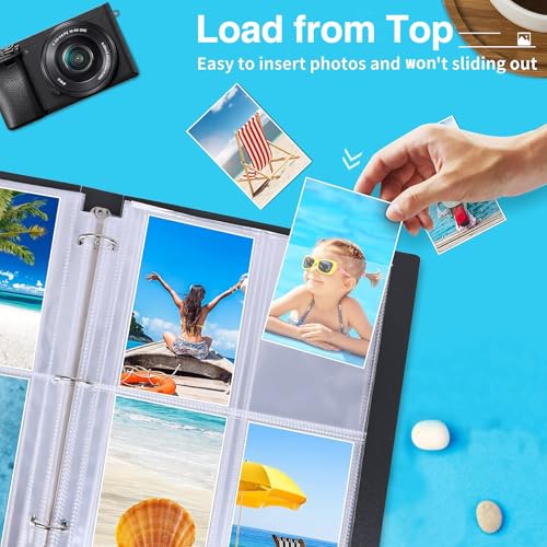 Fabmaker 30 Pack 3.5x5 Photo Sleeves for 3 Ring Binder, Hold 240 Photos - size: 3.5x5 inch 4 pocket