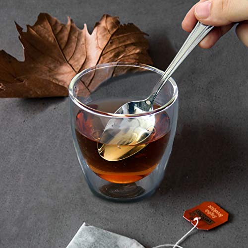 Teaspoons Set,6.29 Inches Tea Spoon12pcs, Stainless Steel, Slilver - size: 12pcs-round