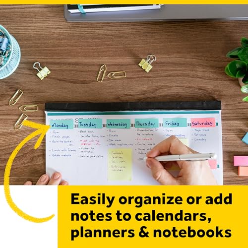 Post-it Page Markers, 0.5 x 1 .7 in, Assorted Colors, 4 Pads