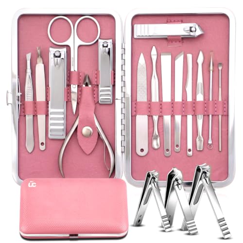 Utopia Care Manicure Set Professional Nail Clippers Kit - color: Purple, size: Pack of 16