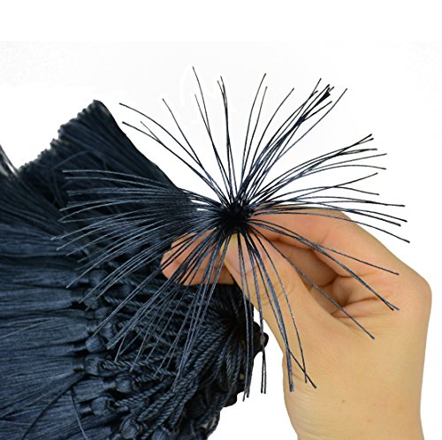 100Pcs 5 Inch Silky Bookmark Tassels for Jewelry, Souvenir(Dark Grey) - color: #26 Dark Grey