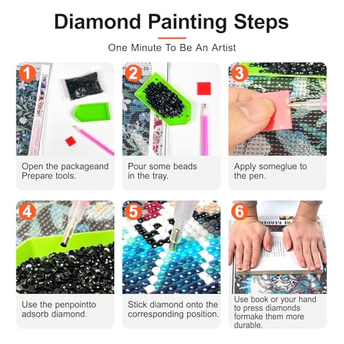 3Pack Ghost Diamond Art Kits for Adults, Diamond Painting Kits for Beginner - color: JOJO-DP87