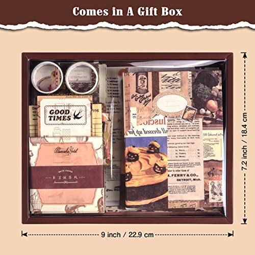 Scrapbook Supplies Kit, Vintage Junk journaling Supplies, Scrapbooking Kit - color: Cocoa Vintage