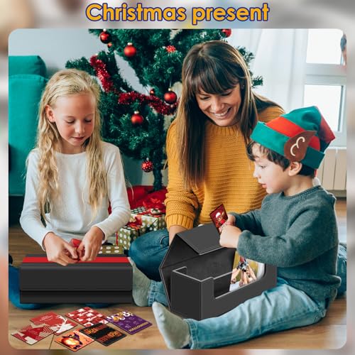Homthy Card Deck Case for Trading Cards, Leather Magnetic Closure Commander Card Storage Box Holding 600+ Sleeved Cards Fit for MTG TCG and Sport Cards - color: 600+ Black