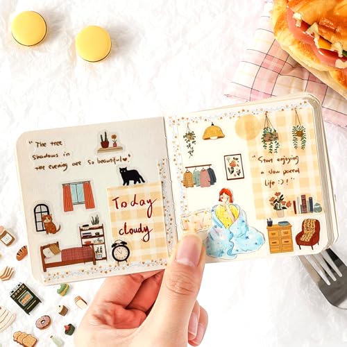 Life's Little Scenes Series Sticker Scrapbooking Supplies for Junk Journal, 24 Sheets PET Stickers - Vintage Journaling Stickers - color: Life's Little Scenes Series