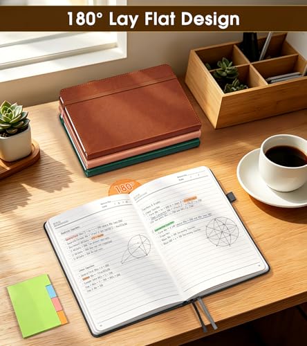 Lined Journal Notebook, A5 Hardcover Leather Journals for Writing, 160 Numbered Pages, 5.7'' x 8.3'' Journaling Notebooks for Men Women, Thick Paper College Ruled Journal for Work Office School, Black - color: Black, size: Lined