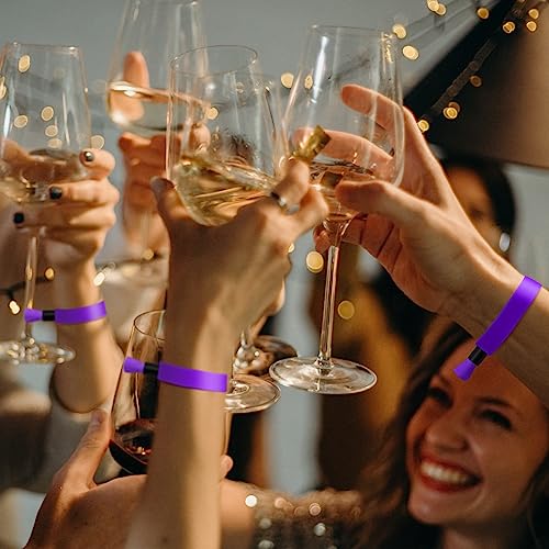 100 Pcs Cloth Wristbands, Disposable Wristbands for Events(Purple) - color: PURPLE1