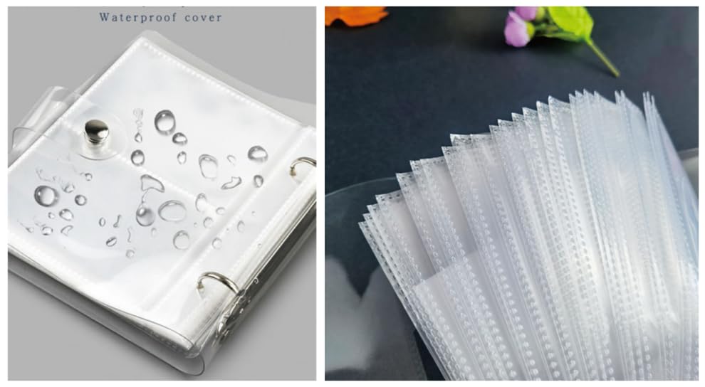 2x3 Plastic Small Photo Albums with Refillable Sleeve 50 Page 200 Pictures - color: Clean, size: 2.5x3.5"