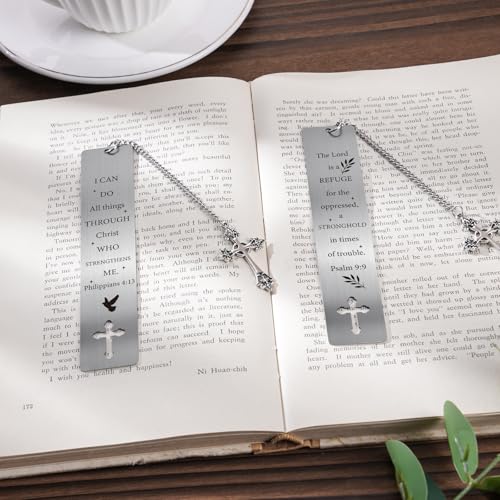 Christian Metal Bookmark Gifts - 2 Pcs I Can Do All Things - style: Christian