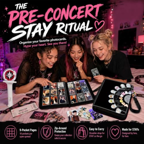 Stray Photocards Binder 1008 Pockets, Stray Fans Gifts & SKZOO Merch Collectors, 9-Pocket Portable Waterproof Display Kpop Photo Cards Collector Ablum Holder Book with 56 Removable Sleeves - Album