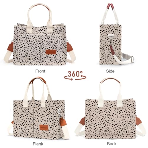 LHMTQVK Canvas Tote Bag for Women, Work & Bible Study Handbag - color: Leopard
