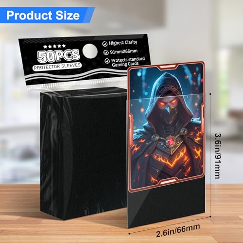 Black Card Sleeves Fit for MTG, 300 Pack Perfect Fit Standard Card Sleeves for Trading Cards Sports Cards Baseball Cards TCG, Sturdy and Nice Shuffling - color: Black, size: 300ct standard
