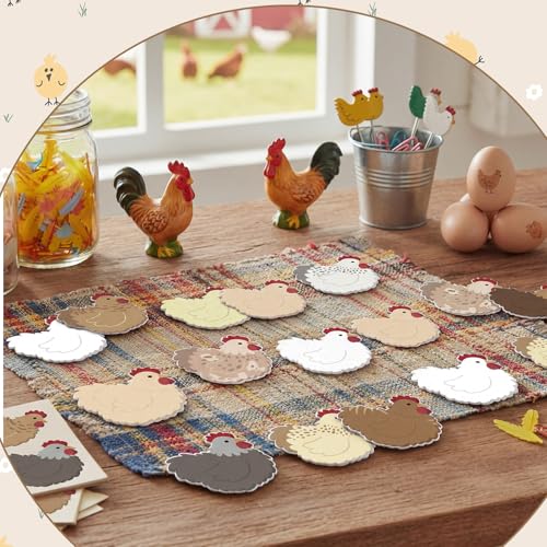 Yinder 24 Pads Chicken Sticky Notes Kawaii Self Adhesive Memo Pads Bulk - color: Multicolor, size: Chicken