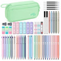 Four Candies 56 PCS Aesthetic School Supplies with Pencil Case (Mint Green) - color: Mint Green